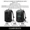 mochila para viaje compresión al vacío bomba aire integrada 7797