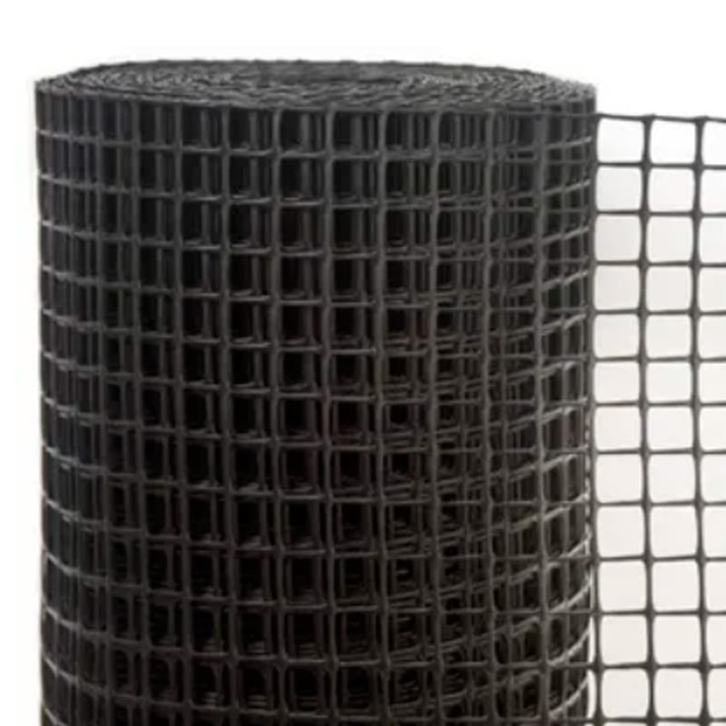 MALLA PLASTICA 10X10MMROLLO X 25MT NEGRO