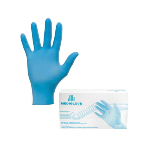 Guante Nitrilo Azul Sin Polvo. M X100U