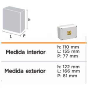 Alternative view of CAJA ESTANCO  166X122X81  BLAN