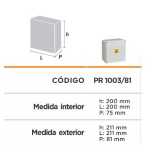 Alternative view of CAJA ESTANCO  212X162X50  BLAN