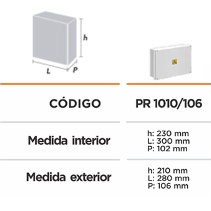 CAJA ESTANCO 285X300X109 BLAN - Imagen 2