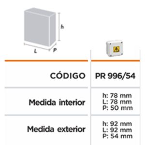 Alternative view of CAJA ESTANCO   92X92X54   BLAN