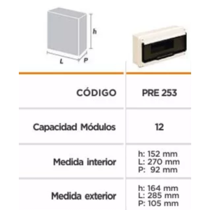 Alternative view of CAJA EXT INTERP. 285X164X105