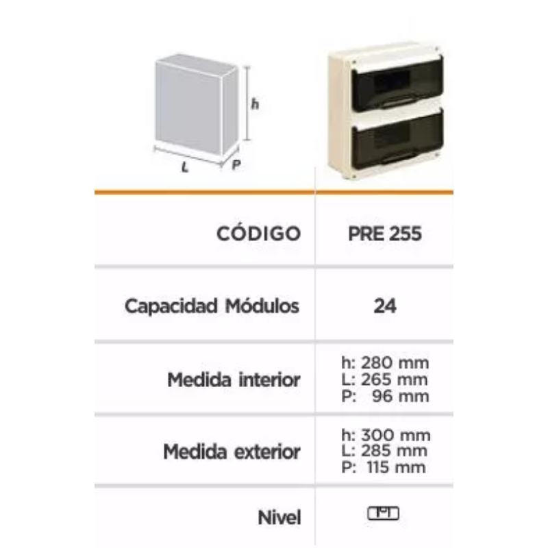 CAJA EXT INTERP. 285X300X113 - Imagen 2