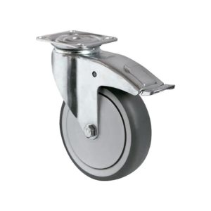 RUEDA POLIPROPILENO Y GOMA REFORZADA GIR.F 100