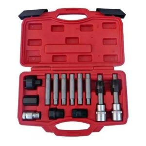 JUEGO PUNTAS Y TUBOS PARA EXTRACCION de ALTERNADOR 13 PIEZAS