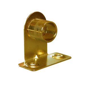 SOPORTE DE CODO DE BRONCE PULIDO EN 1/2