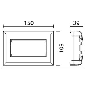 Alternative view of UNICANAL MODULO  PARA FACEPLATE CON SEPARADOR