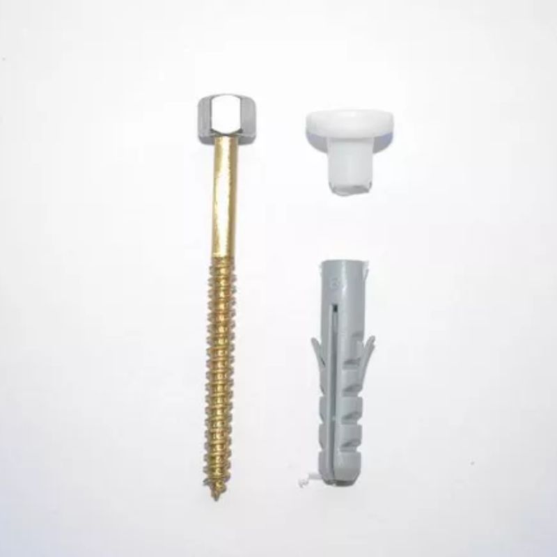 TORNILLO PARA INODORO 22 X 70 BRONCE CON TOPE Y TARUGO