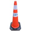 CONO BASE GOMA 100cm RÍGIDO Y 2 BANDAS REFLECTIVAS
